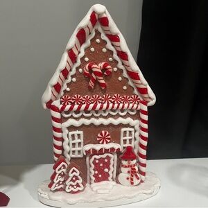 Glitter gingerbread house Christmas decor